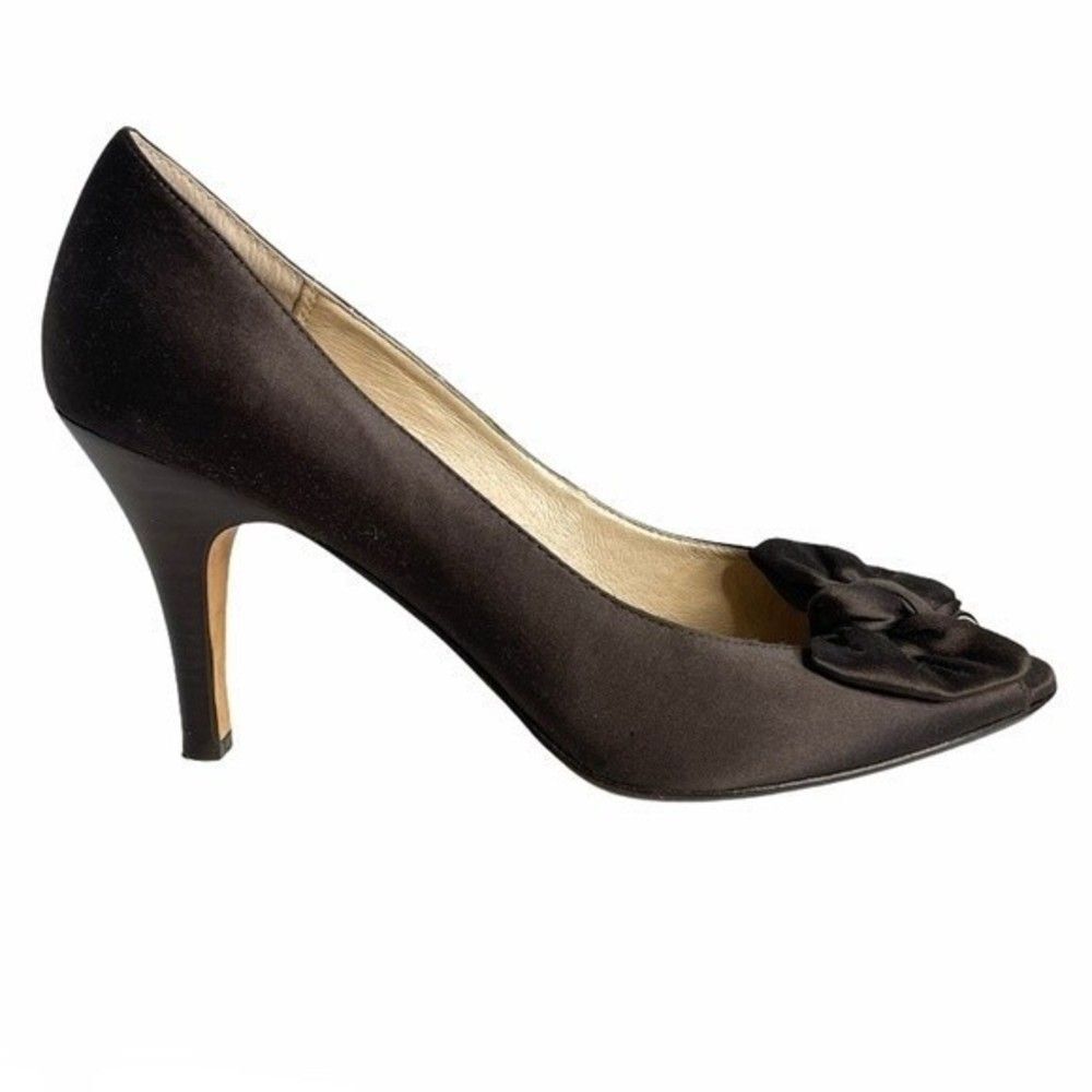BP Nordstrom Women's Brown Fabulous Satin Bow Heels Size 9.5
